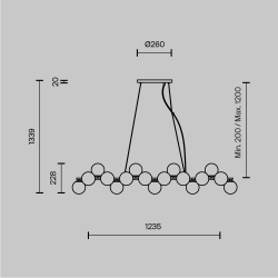 Подвесной светильник Maytoni MOD547PL-25G