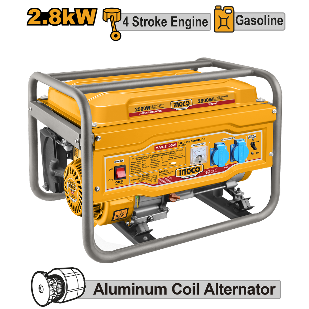 Генератор бензиновый INGCO GE30005 2,8 кВт 220 В