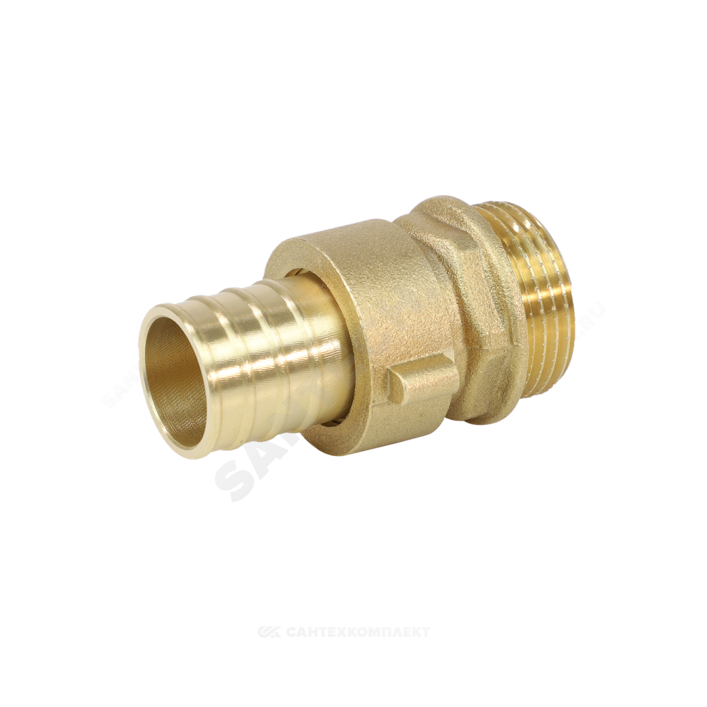 Переходник штуцерный латунь разъемный для шланга Дн 20х1/2" НР 9104 Aquasfera 9104-03