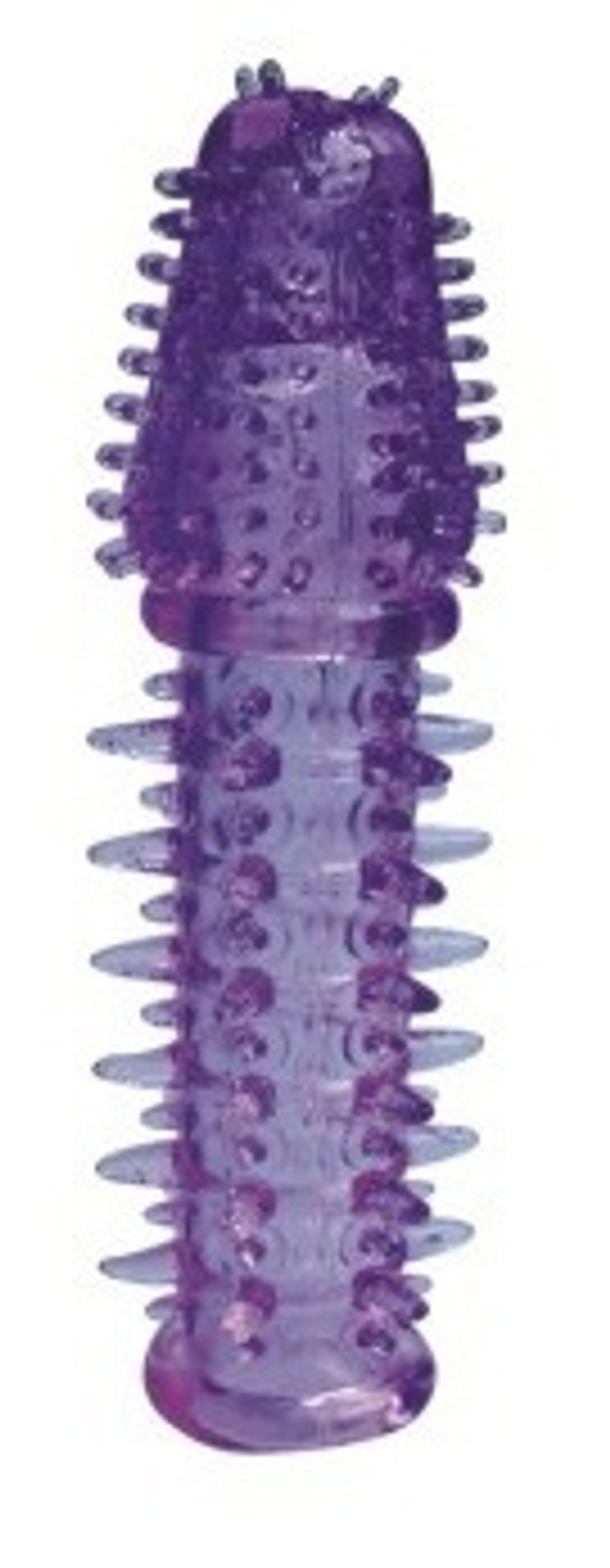 Силиконовая насадка на пенис с закрытой головкой и шишечками