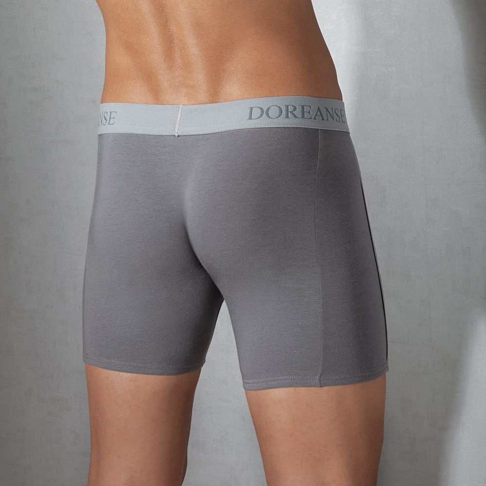 Боксеры средней длины из хлопково-модальной ткани Doreanse Elegant (Размер: M) (Цвет: серый)