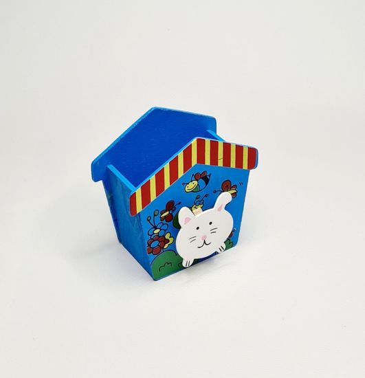 Подставка для ручек из дерева, замок