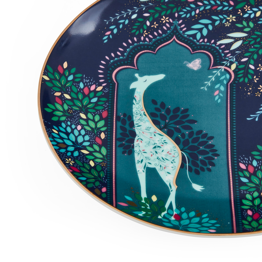 Portmeirion Sara Miller Индия 20 см десертная тарелка Girafe