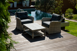 Кресло из искусственного ротанга ВЕНЕЦИЯ  (цвет: серый)