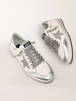 Ball Star in nappa with silver glitter star and heel tab