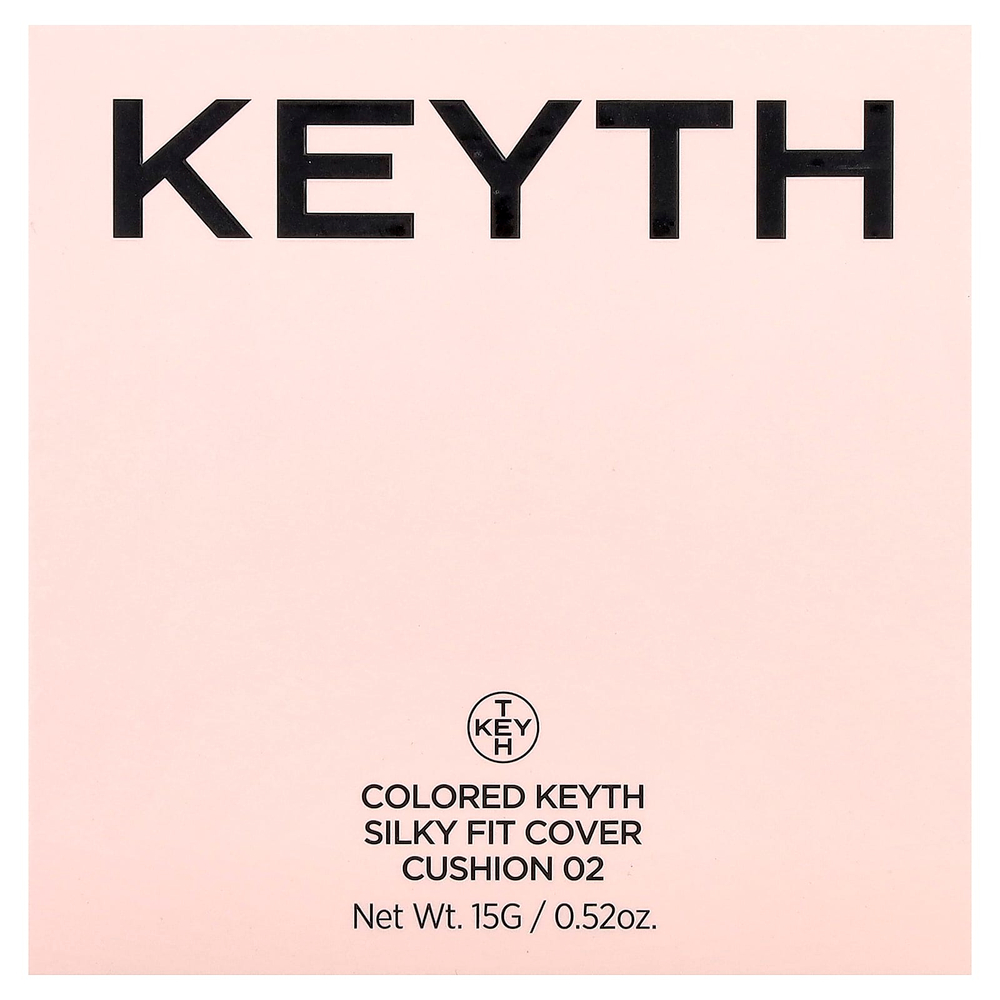 KEYTH, шелковистый кушон, тон 02 бежевый, 15 г (0,52 унции)