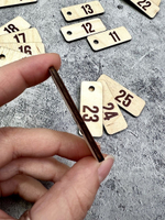 Номерки гардеробные дерево 2х5см