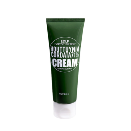 Крем увлажняющий для лица с экстрактом хауттюйнии - Derma Factory Houttuynia cordata 71% cream, 60 г