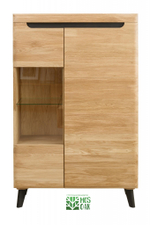 Буфет из массива дуба с черными вставками Альтена