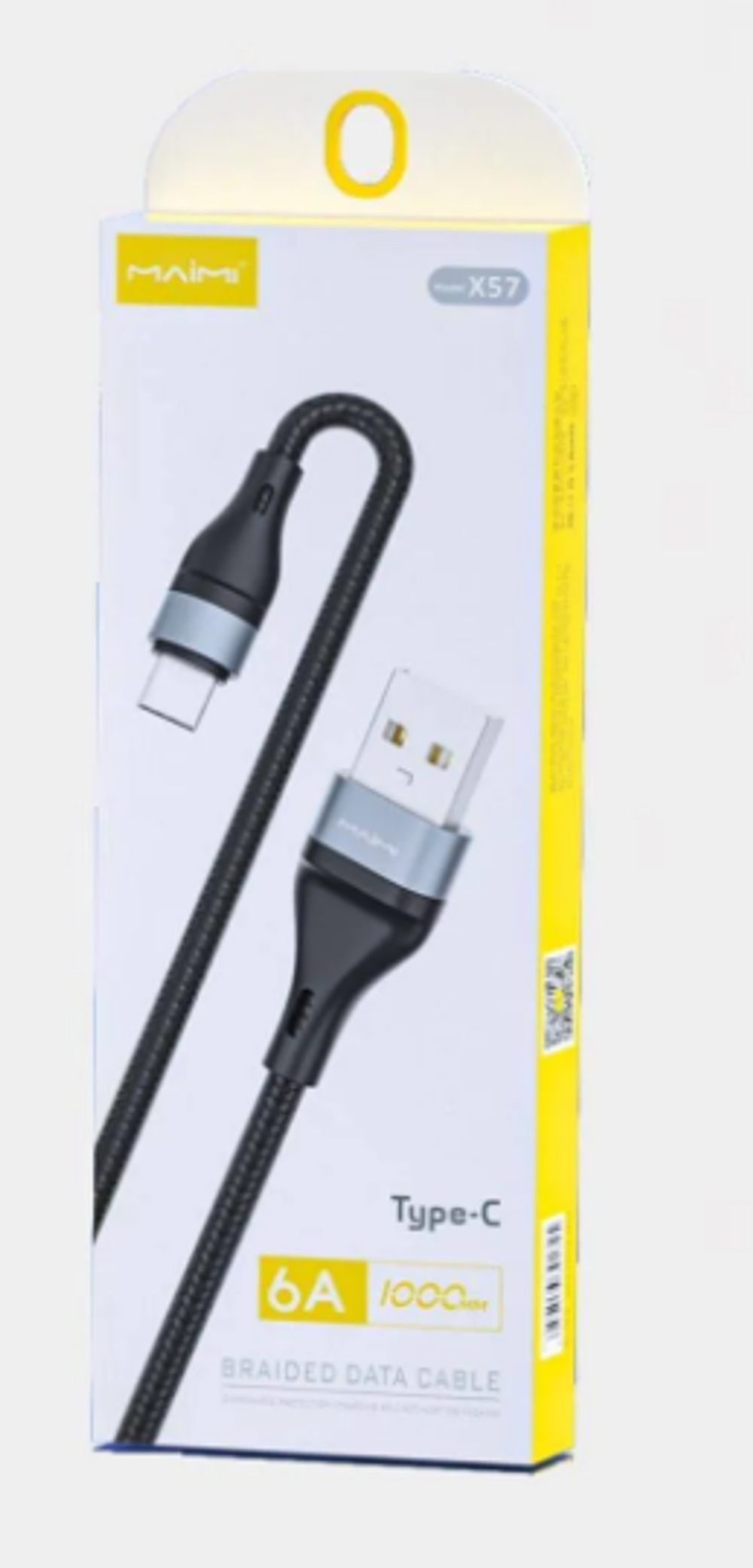 Кабель USB - TypeC MAIMI X57 (черный) 1м