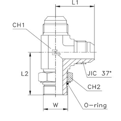 Штуцер FRLG JIC 7/16 - UNF 7/16
