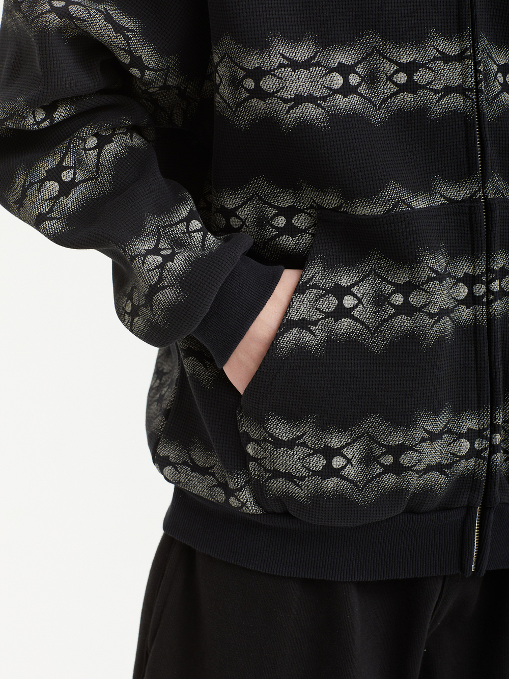Мужская Толстовкаи Faded Waffle Zip-thru