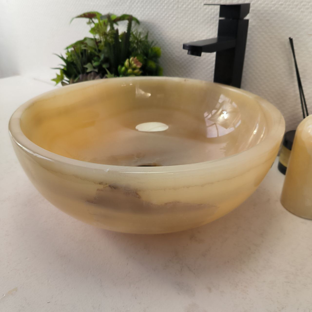 Раковина из оникса Bowl Yellow TinLip BO-60906 40*40*15