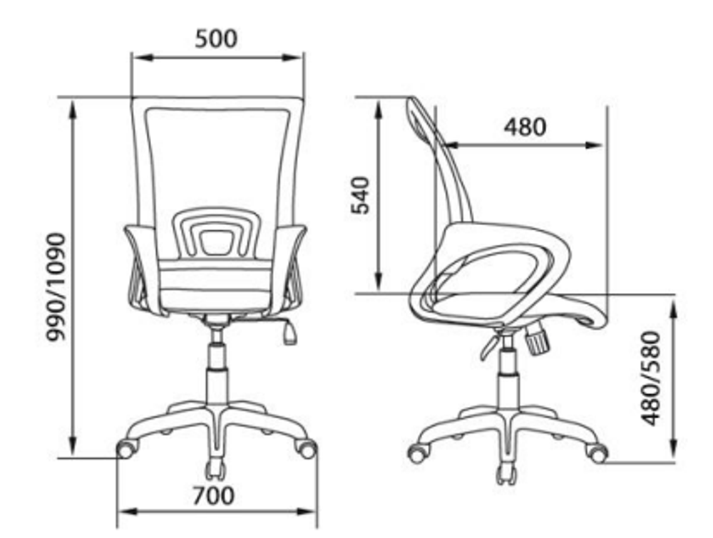 Кресло для персонала Оптима стандарт с подголовником (цена по запросу)