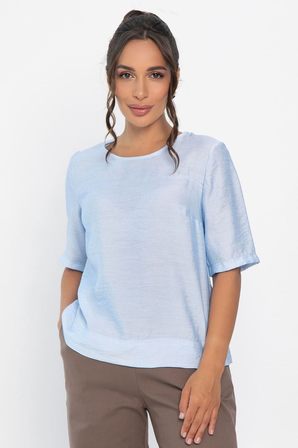 Блуза Меридиан (нежно-голубая) Б14006-25М LT Collection