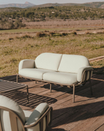 Joncols уличный алюминиевый 2-местный диван серого цвета 165 см