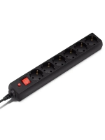 Сетевой фильтр Buro 600SH-3-B 3м, 6 розеток, с выключателем, черный