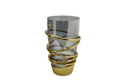Ваза декоративная 28x18x18см Garda Decor Циклон с золотым декором