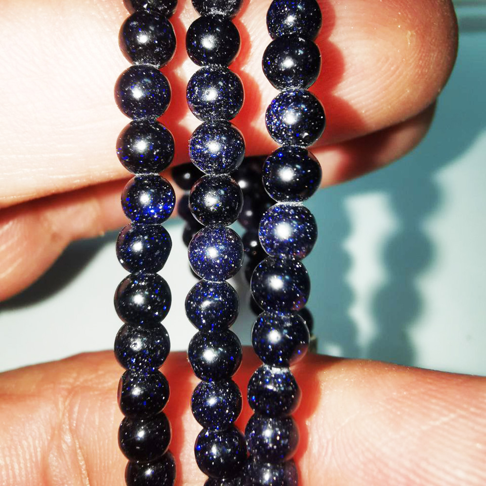 Бусы "Келли 4" авантюрин синий