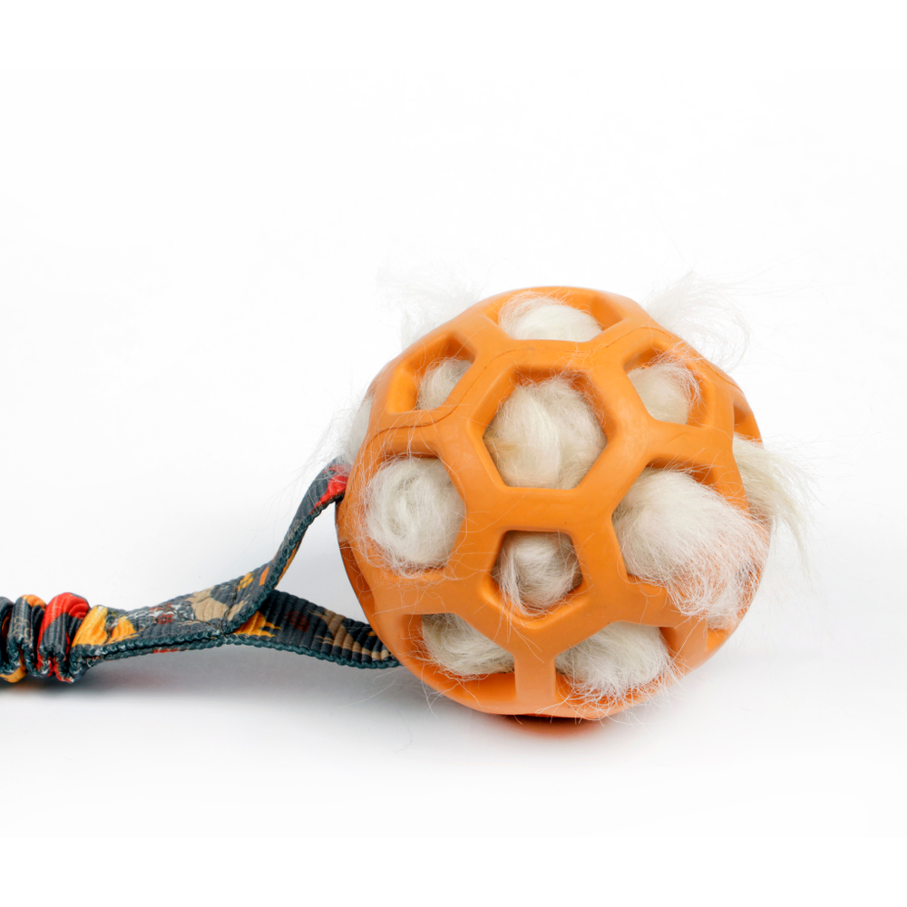 Игрушка-перетяжка с натуральным мехом DOGLEA PUMPPA