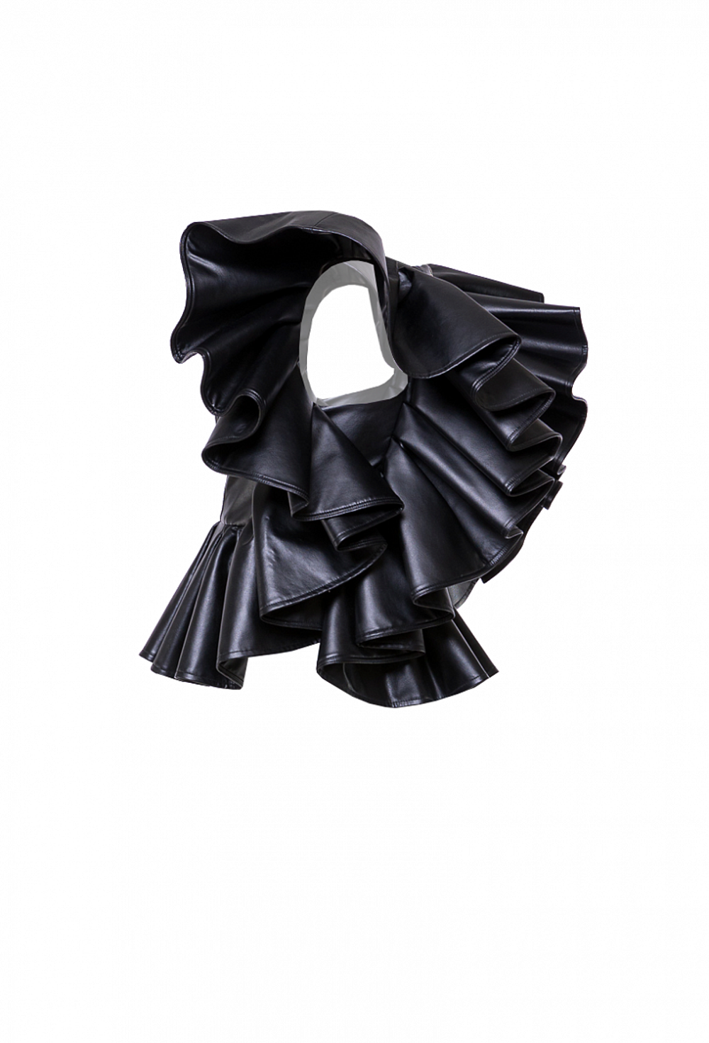 Топ черный из экокожи 16-03-22 SS