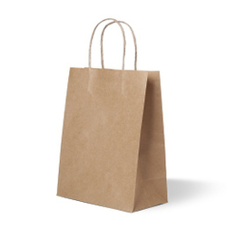 Крафт пакеты с кручеными ручками 43х32х17см 70гр/м коричневые (1/250шт)