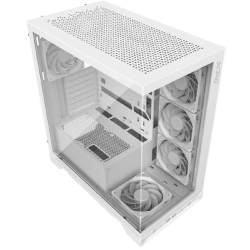 Корпус для компьютера XPG INVADER X WHITE (INVADERXMT-WHCWW) Mid-Tower Gaming ATX PC Case with Panoramic View, Tempered Glass Panels, and RGB Lighting Black