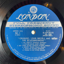 Винтажная виниловая пластинка LP John Mayall's Bluesbreakers Crusade (Japan 1978) (Obi)