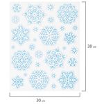 Украшение для окон и стекла ЗОЛОТАЯ СКАЗКА "Голубые снежинки 1", 30х38 см, ПВХ, 591195