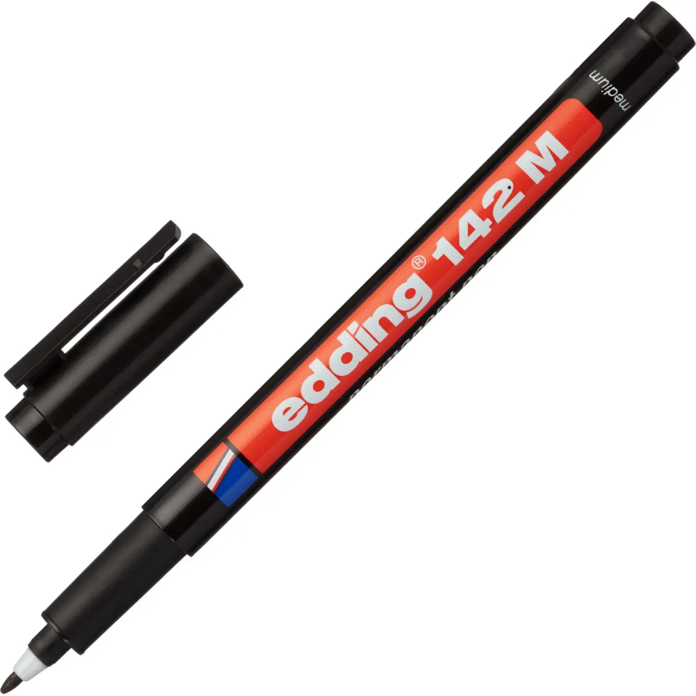 Маркер для глянц.поверх. EDDING E-142 M/4 (1мм) набор 4цв.