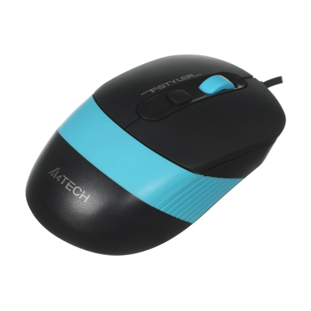 Комплект (клавиатура + мышь) A4Tech Fstyler F1010, черный/синий USB (мембранная)