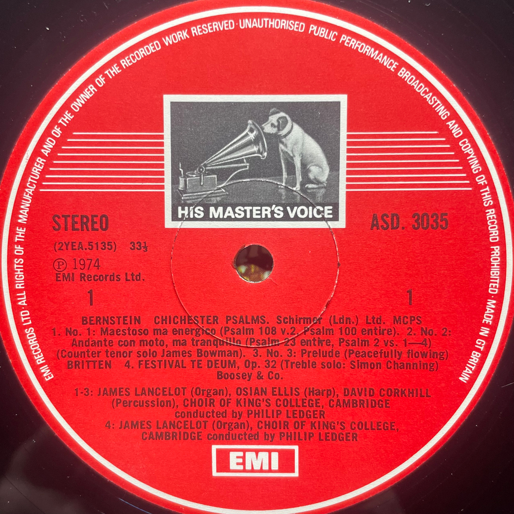 Бриттен - Возвеселитесь в Агнце / Чичестерские псалмы (Англия 1974г.)