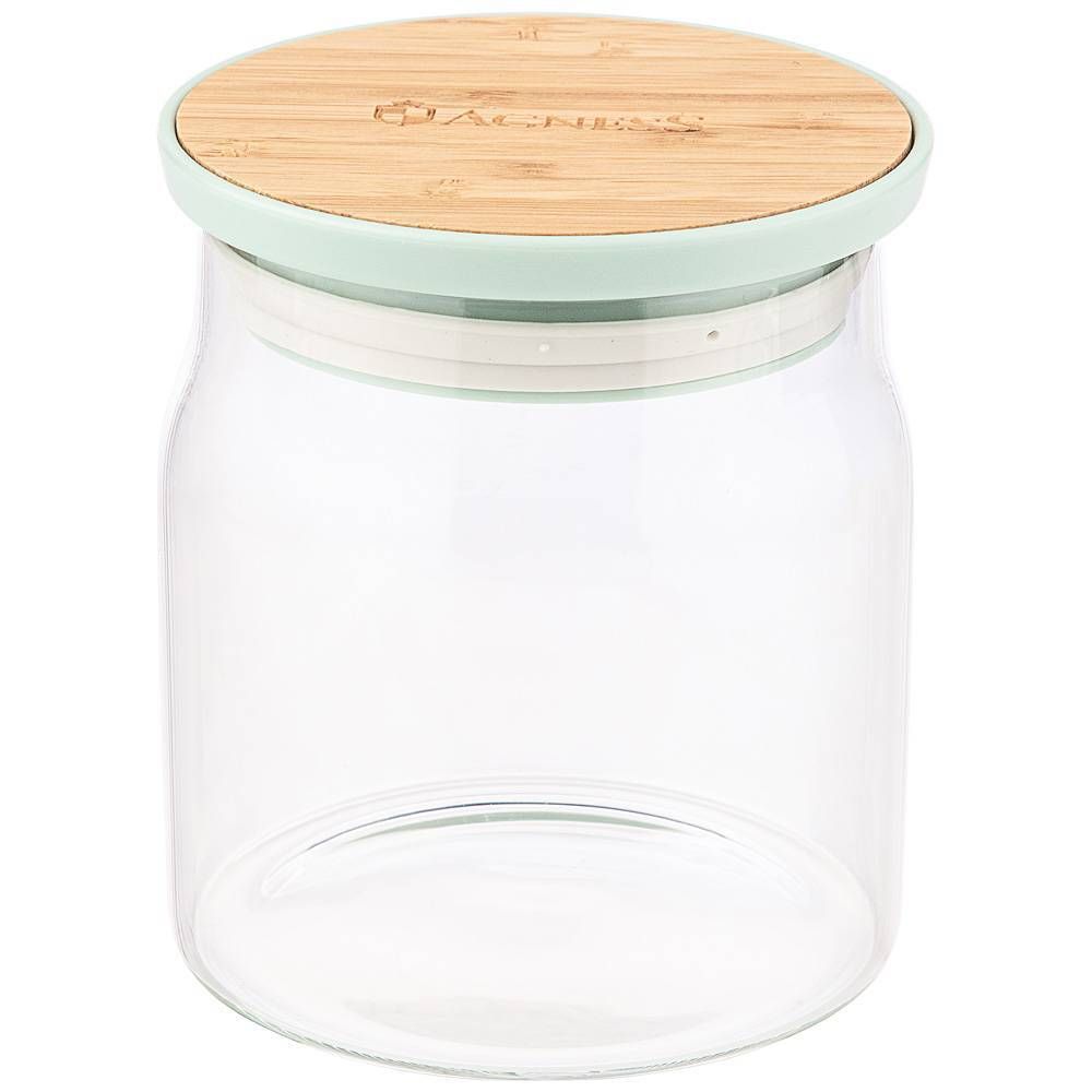 ЕМКОСТЬ ДЛЯ ПИЩЕВЫХ ПРОДУКТОВ AGNESS "NATIVE" D=9.45СМ H=10.8СМ, 400 МЛ