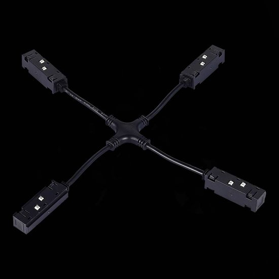 ST006.469.00 Коннектор питания X-образный для магнитного шинопровода ST-Luce Черный SKYLINE 48