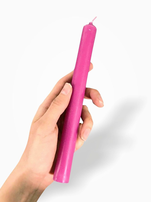Свеча магическая розовая 20 см, 60г, 6 часов