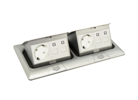 Donel Выдвижной блок Snap 8 (4+4) мод. алюминий (с уст. набором)