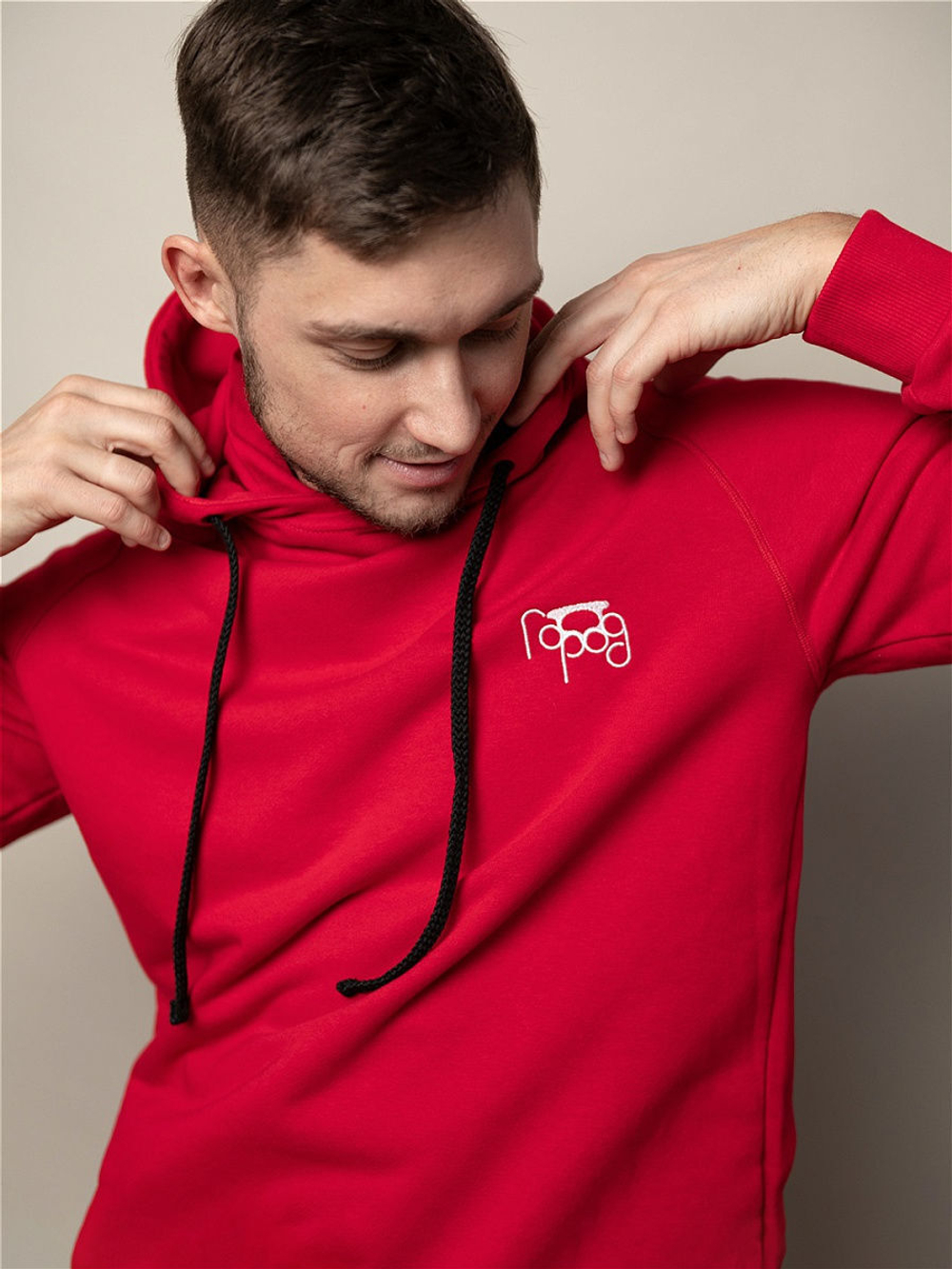 Худи мужское красное ниндзя Город Горький