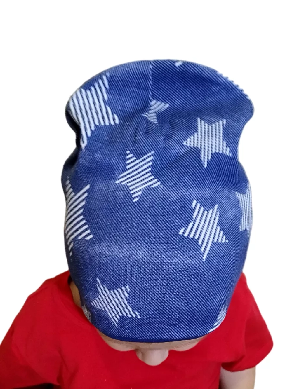 10176 Шапка с отворотом 2 слоя, рибана (54-56)