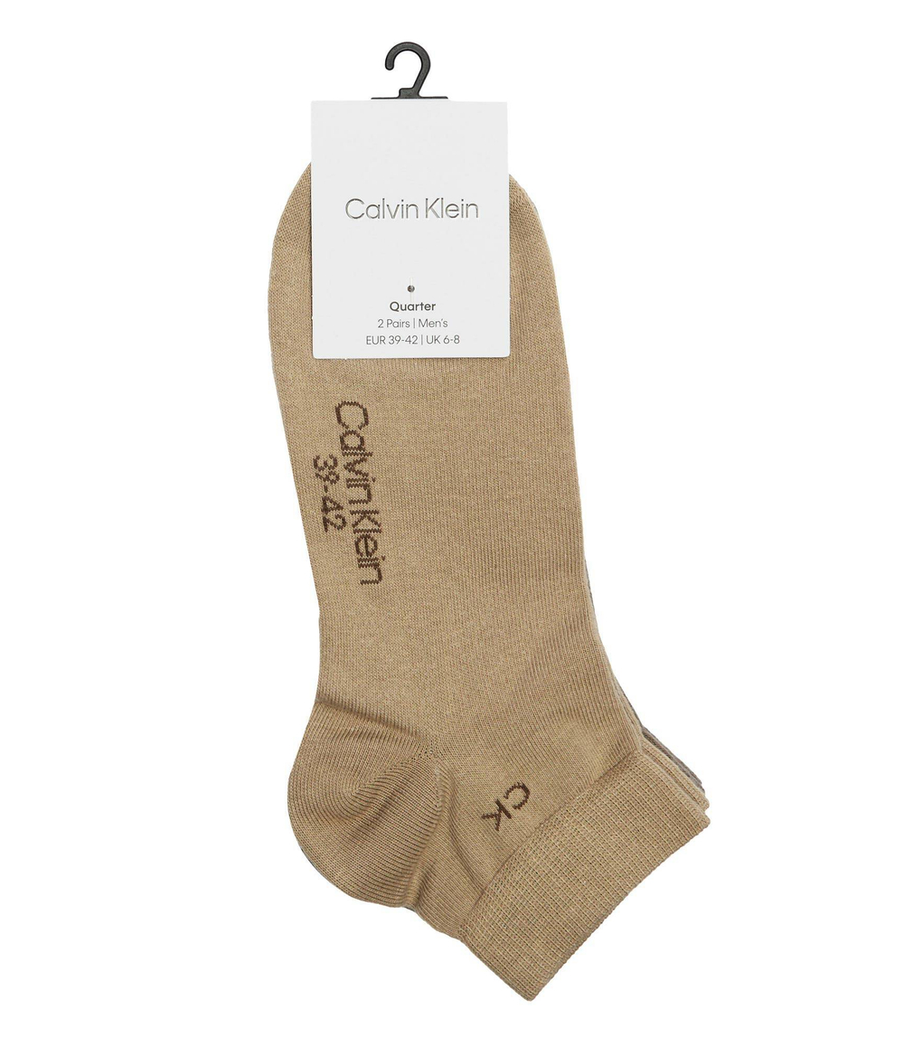 носки 2 пары Calvin Klein - бежевый(701218706)