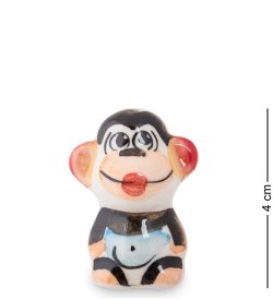 ГЛ- 323 Фигурка «Обезьянка Муся» цв. (Гжельский фарфор)