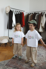 Брюки бежевые на затяжках Kids Club