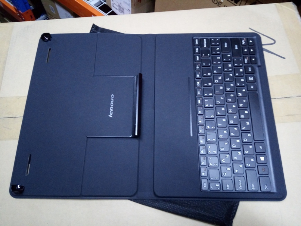 Внешняя клавиатура/чехол для планшета Lenovo Miix 10 раскладка - русская, без подсветки, черная (25213122)+, оригинал