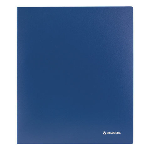 Папка на 2-х кольцах пластик ВРАУБЕРГ Стандарт корешок 40 мм синяя (221617)