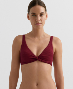 OYSHO Топ-бикини с жаккардовым узором, сливовый