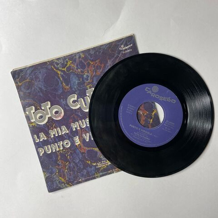 Винтажная виниловая пластинка 7 дюймов (маленькая пластинка) Toto Cutugno La Mia Musica (Италия 1981)