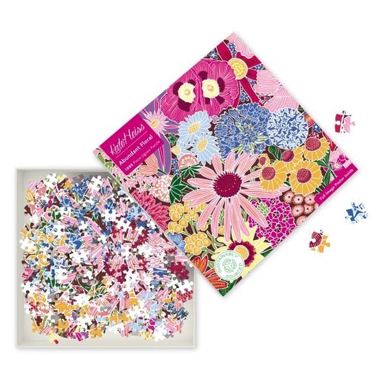 Adult Sustainable Jigsaw Puzzle Kate Heiss: Abundant Floral