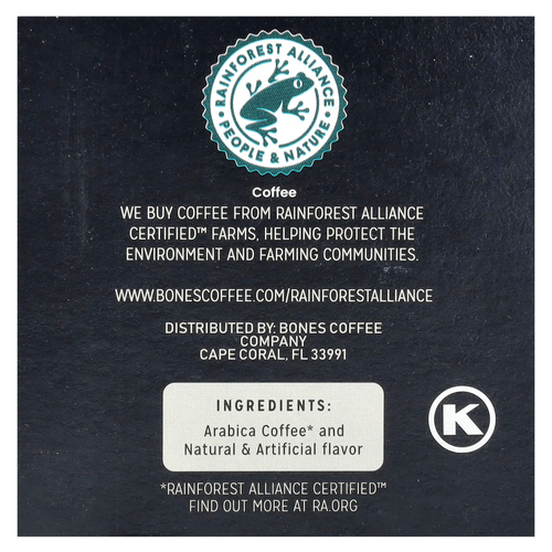 Bones Coffee Company, Highland Grog, кофейные чашки, ириска и карамель, 12 чашек по 10 г (0,35 унции)