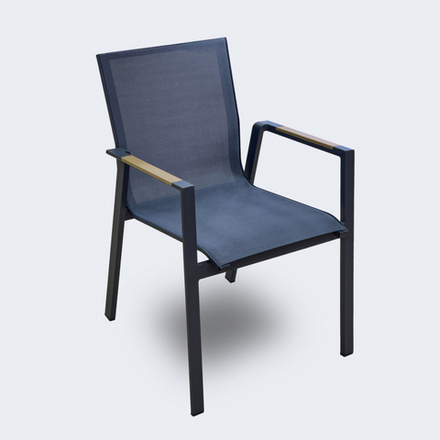 Стул Ideal Patio СОЛА серый - каркас карбон