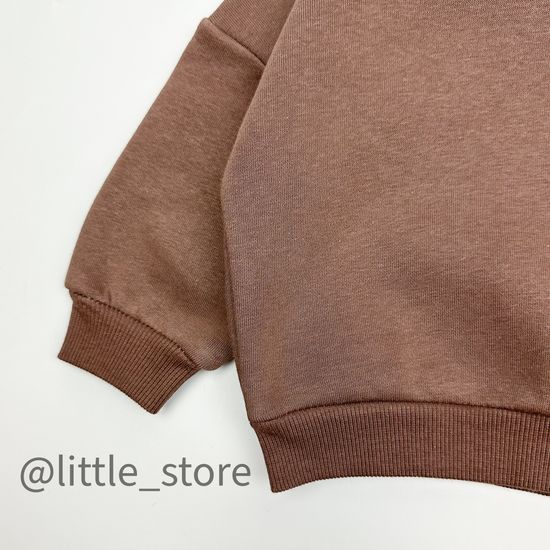 Комплект из футера с начесом "Медвежонок" коричневый