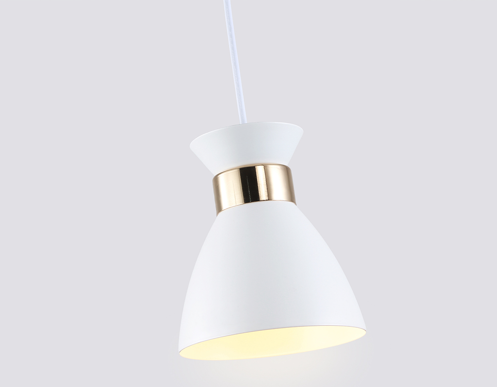 Светильник подвесной TR8465 WH/FGD белый/золото E27 max 60W D130*1000